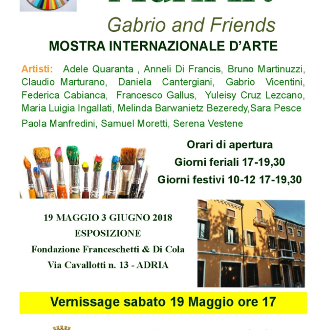 Gabrio Vicentini “AdriaArt Gabrio and Friends” ANNO 2018
